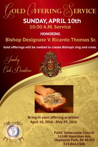 BISHOP'S GOLD OFFERING